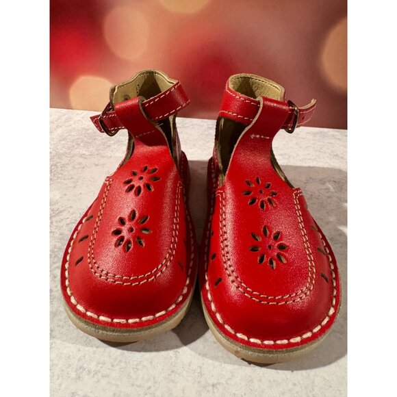 Vintage European Red Leather Toddler Shoes – German Made EU 23 (US 7–8) - Picture 2 of 6